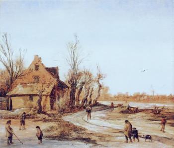 Esaias Van De Velde : Winter Landscape II